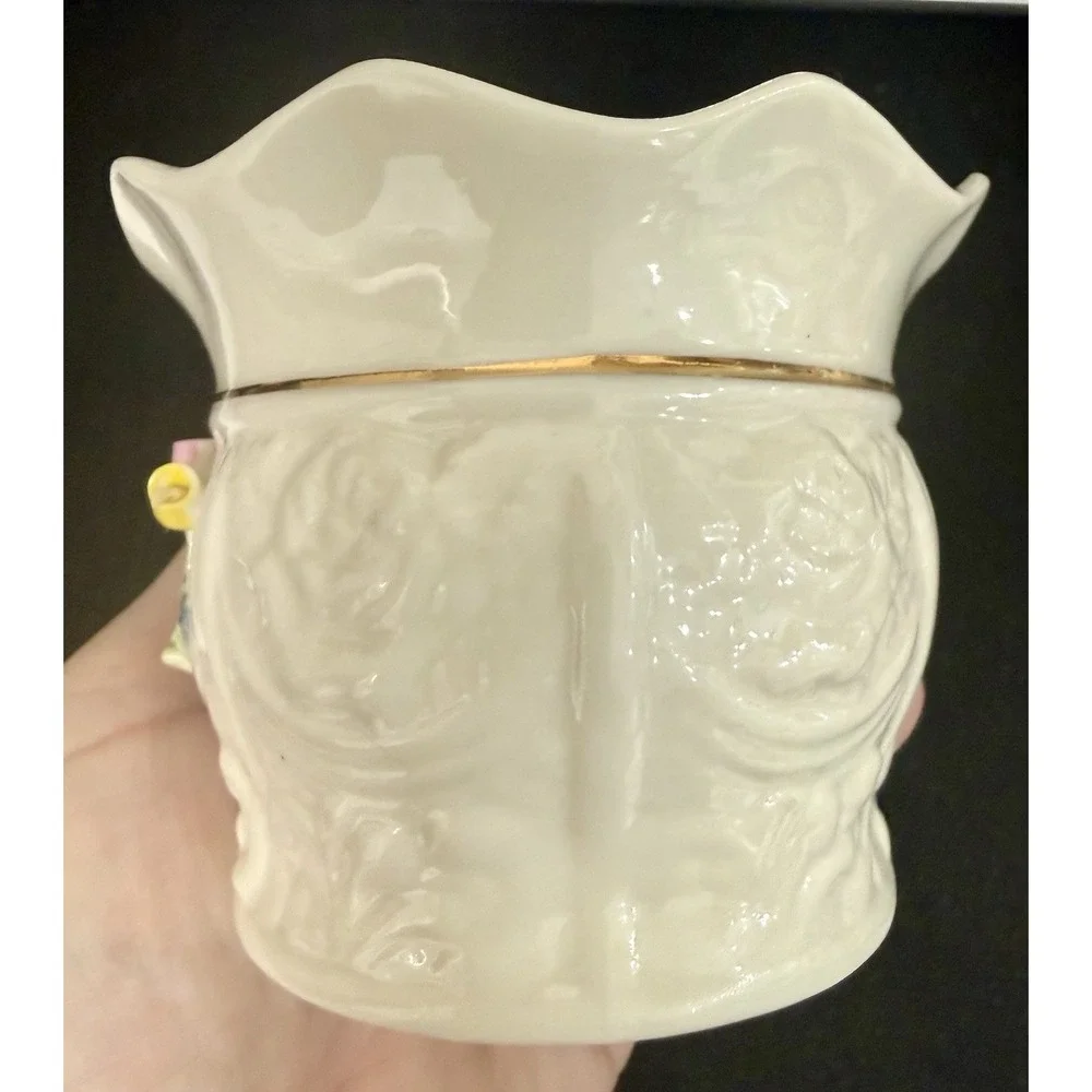 Vintage Belleek Irish SERENITY Tulip Votive Candleholder Mint!